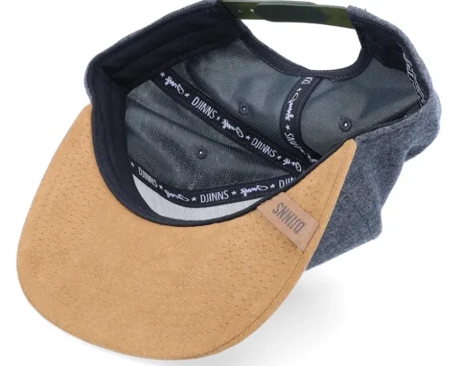 Jersey Patch Heather Charcoal Snapback - Djinns