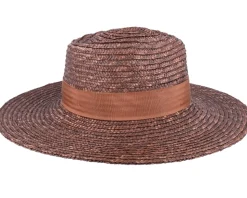 Joanna Hat Brown/Caramel Straw Hat - Brixton