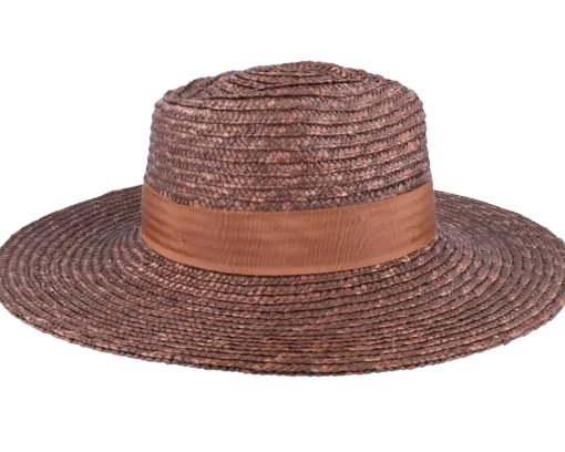 Joanna Hat Brown/Caramel Straw Hat - Brixton