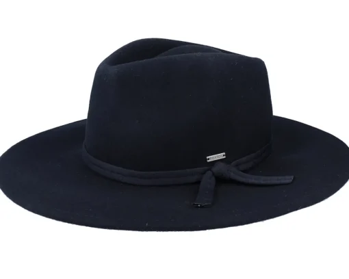Joanna Packable Hat Black Fedora - Brixton