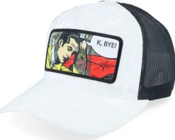 K Bye. Pop Art Velvet Navy A-Frame Trucker - Calza Pennello
