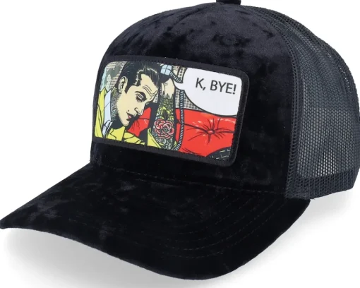 K Bye. Pop Art Velvet Navy A-Frame Trucker - Calza Pennello
