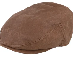 Kent Calf Leather Brown Flat Cap - Stetson