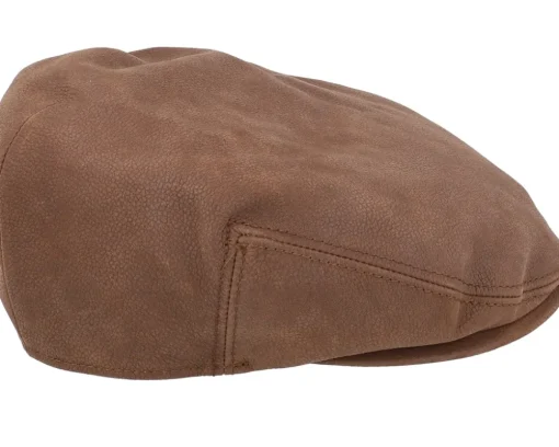 Kent Calf Leather Brown Flat Cap - Stetson