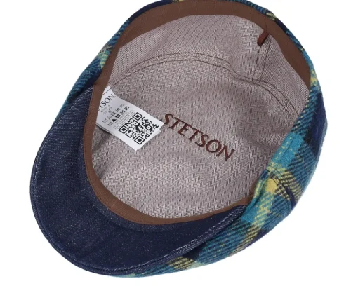 Kent Check Wool Flat Cap - Stetson