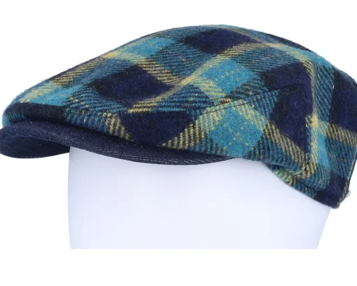 Kent Check Wool Flat Cap - Stetson
