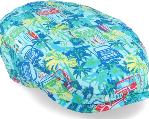Kent Cotton Vanlife Blue Flat Cap - Stetson