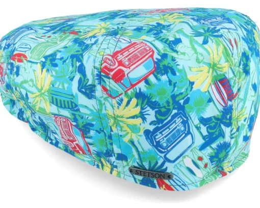Kent Cotton Vanlife Blue Flat Cap - Stetson