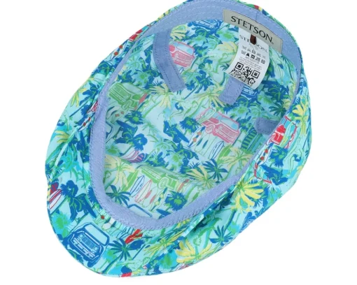 Kent Cotton Vanlife Blue Flat Cap - Stetson