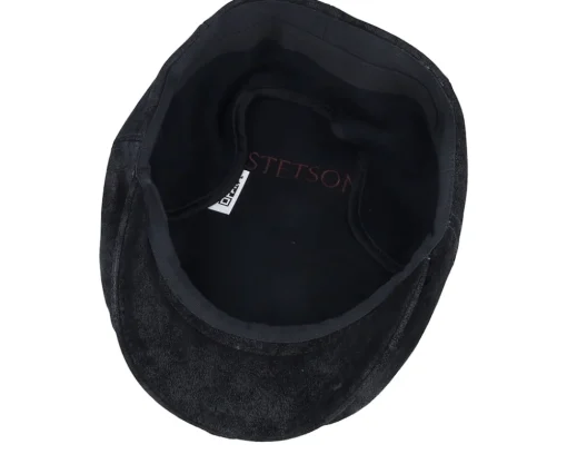 Kent Ef Pigskin Black Earflap Flatcap - Stetson