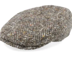 Kent Herringbone Grey Flat Cap - Stetson