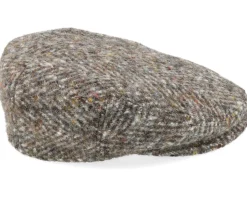Kent Herringbone Grey Flat Cap - Stetson
