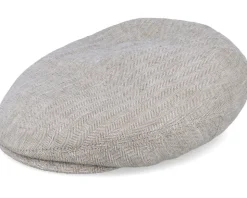 Kent Linen Natural Flat Cap - Stetson