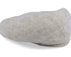 Kent Linen Natural Flat Cap - Stetson