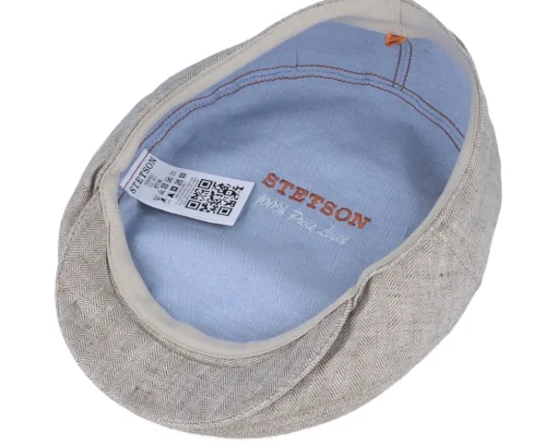 Kent Linen Natural Flat Cap - Stetson