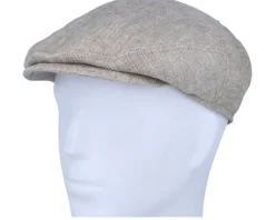 Kent Linen Natural Flat Cap - Stetson