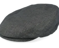 Kent Linen Olive Herringbone Flat Cap - Stetson