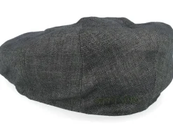 Kent Linen Olive Herringbone Flat Cap - Stetson