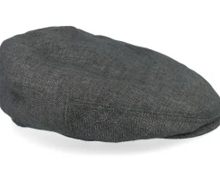 Kent Linen Olive Herringbone Flat Cap - Stetson