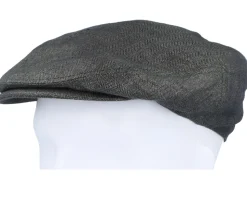 Kent Linen Olive Herringbone Flat Cap - Stetson
