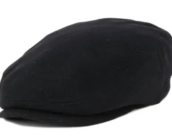 Kent Wool EF Black Flat Cap - Stetson