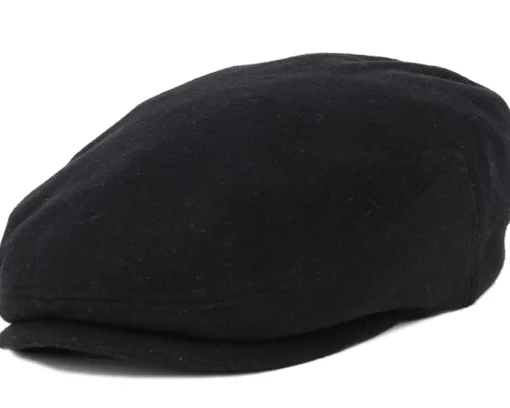 Kent Wool EF Black Flat Cap - Stetson