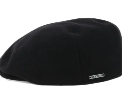 Kent Wool EF Black Flat Cap - Stetson