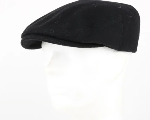 Kent Wool EF Black Flat Cap - Stetson