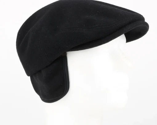 Kent Wool EF Black Flat Cap - Stetson