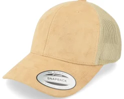 Khaki Suede Trucker - Yupoong