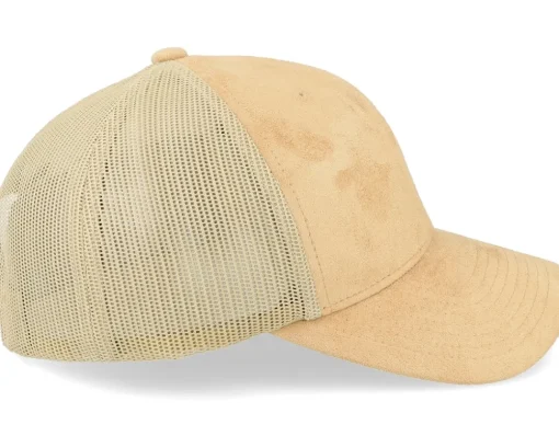 Khaki Suede Trucker - Yupoong