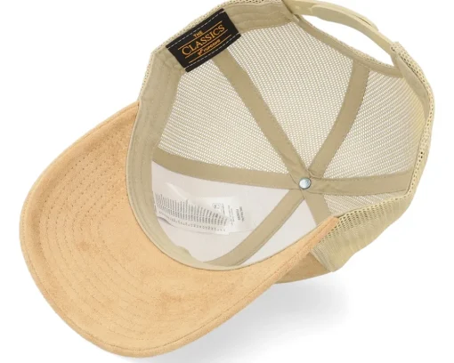 Khaki Suede Trucker - Yupoong