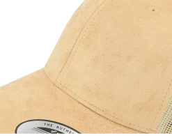 Khaki Suede Trucker - Yupoong