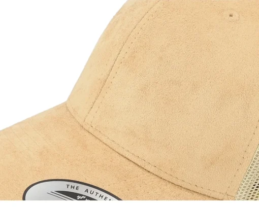 Khaki Suede Trucker - Yupoong