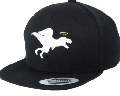Kids Angel Dino Black Snapback - Kiddo Cap