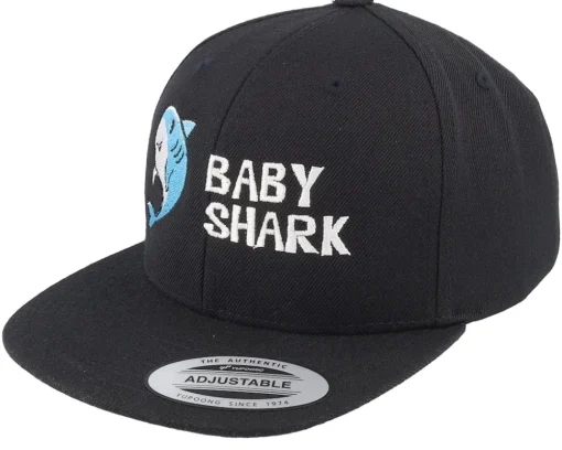 Kids Baby Shark Heather Grey Snapback - Kiddo Cap