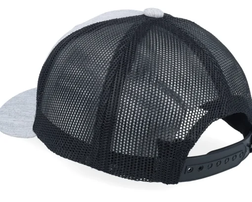 Kids Bara Bada Bastu Engraved Heather Grey/Black Trucker - Kiddo Cap