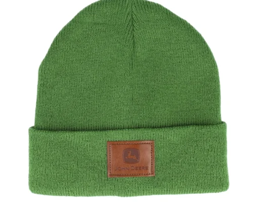Kids Beanie Dark Green Cuff - John Deere