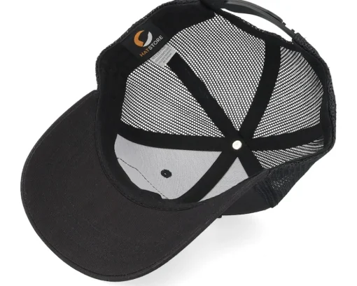 Kids Big Tractor Grey Patch Black Trucker - Kiddo Cap