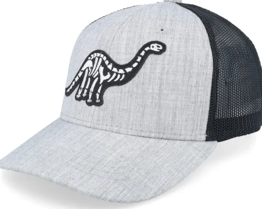 Kids Brachiosaurus Skeleton Patch Brown/Black - Kiddo Cap