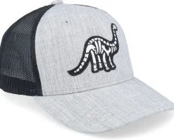 Kids Brachiosaurus Skeleton Patch Brown/Black - Kiddo Cap