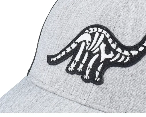 Kids Brachiosaurus Skeleton Patch Brown/Black - Kiddo Cap