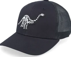 Kids Brachiosaurus Skeleton Patch Brown/Black - Kiddo Cap