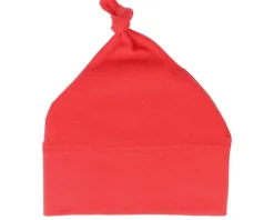 Kids Bubble Gum Pink Baby One-knot Beanie - Babybugz