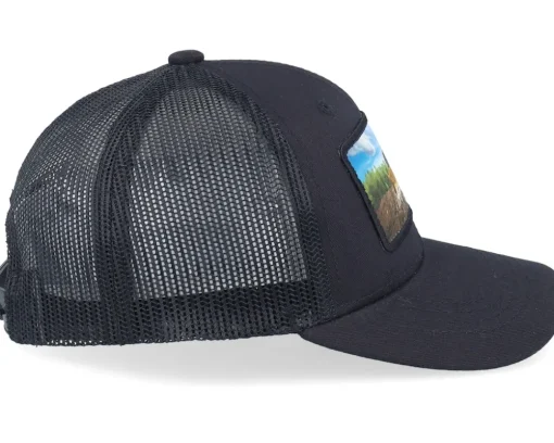 Kids Bulldozer Patch Black Trucker - Kiddo Cap