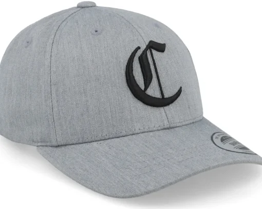 Kids C Letter 3d Heather Grey Adjustable - Kiddo Cap