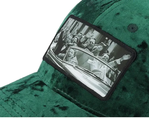Kids Cabriolet Party Velvet Green/Black Trucker - Calza Pennello