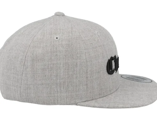 Kids Champ Old English 3d Heather Grey Snapback - Kiddo Cap