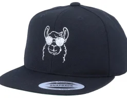 Kids Cool Llama Lines Black Snapback - Iconic