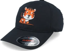Kids Cute Baby Tiger Black Flexfit - Kiddo Cap